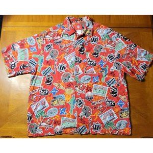 NFL Brand Tampa Bay BUCCANEERS Button Down Hawaiian Short Sleeve Shirt Men’s L